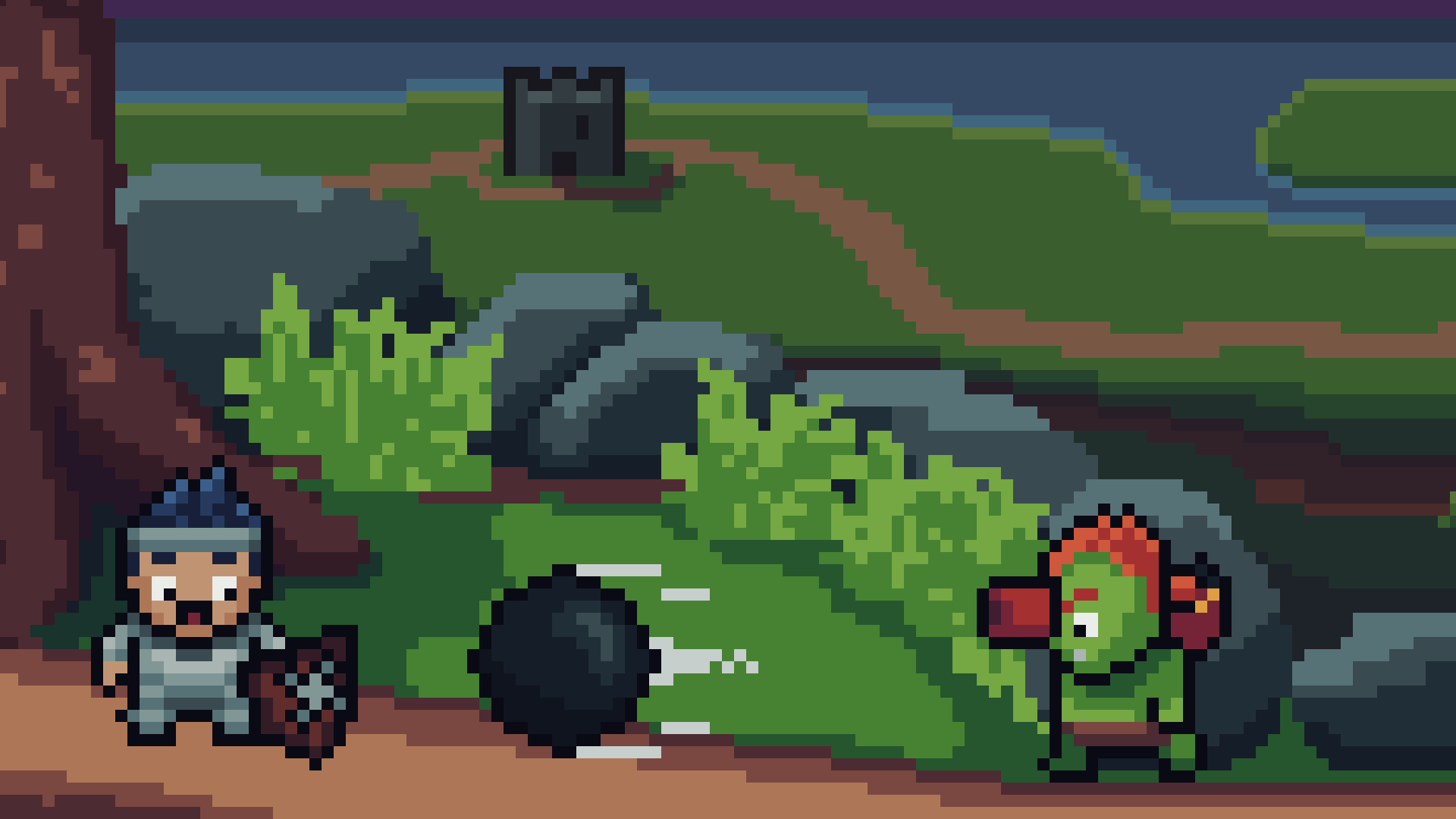 Key artwork scene displaying the world map landscape grid